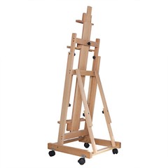 Large Heavy-Duty Studio Artist Easel H-Frame Wood Painting Art Easel Standing