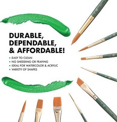 Princeton Artist Brush Co. 4350 – Short Handled Flat Wash Size 1-1/2 Paintbrush