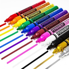 ARTISTRO 12 OilBased Permanent Paint Markers Medium Tip Markers for Tire, Wo…