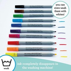 Eatsleepdoodle Original Doodle Wash-Out Fabric Marker Set (Pack of 10)