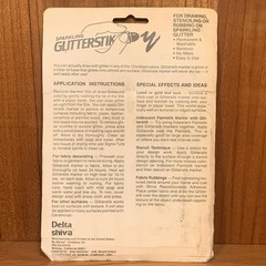 Sparkling Glitterstik Marker Stenciling Rub On Glitter Fabric Crayon Vtg 1987