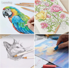 Drawing Travel Art Set – 60 Sheets 6 X 8 Inches Drawing Pad,16 Wood Colored Penc