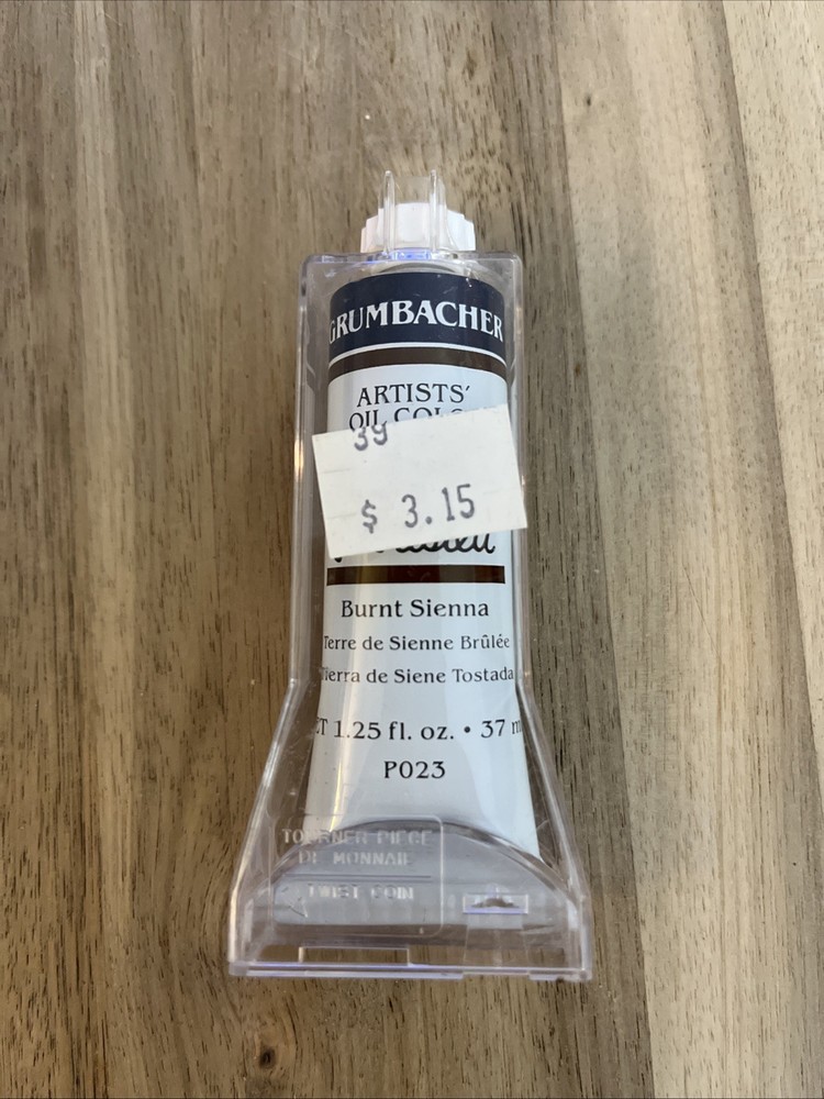 VTG SEALED Grumbacher Burnt Sienna P023 Pre-Tested Artists Oil Color
