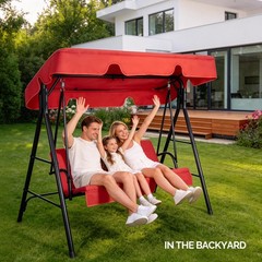 68*43*60 inch Red KD style with cushion canopy Iron Oxford cloth 250kg