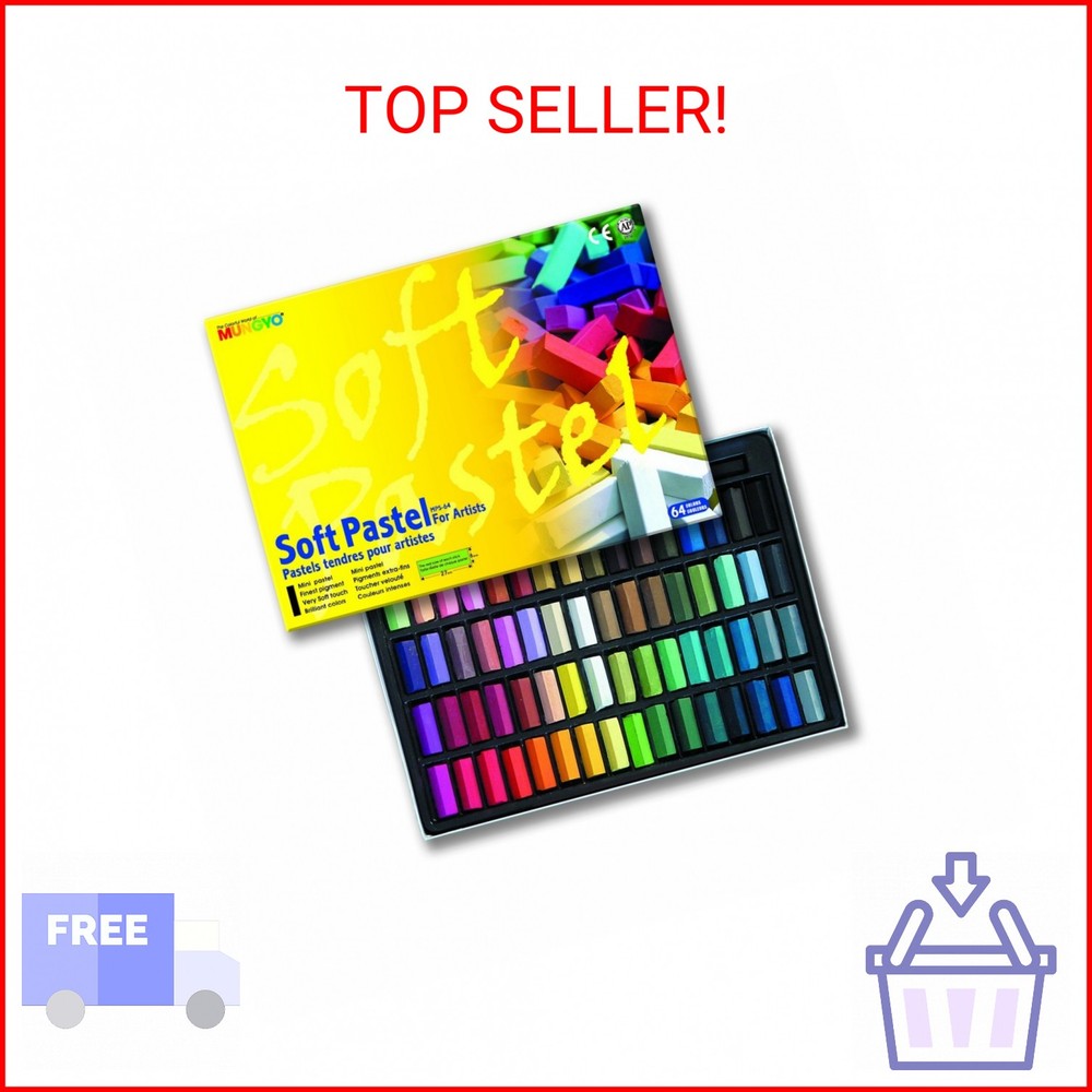 MUNGYO Soft Pastel 64 Color Set Square Chalk (US English Version)