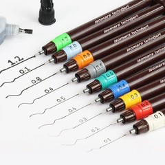 Isomars Technoart Technical Drawing Pen Set of 9 with 4 Waterproof Inks