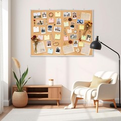 48×36 Inch Double-Sided Foldable Aluminum Cork Bulletin Vision Board 20 PCS