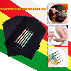 100 Sheets Carbon Transfer Paper,Tracing Paper Carbon Graphite Copy Paper with 5