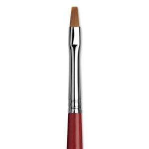 Da Vinci Cosmotop Spin 5580 Watercolor Brush – Flat, Short Handle, Size 2