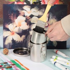 Paint Brush Cleaner and Stainless Steel Holder – 6.6 oz for Easy Painting