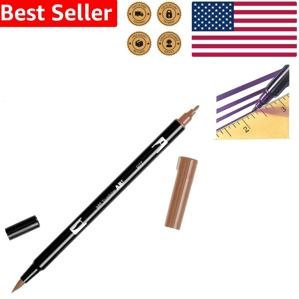 Art Marker Dual Brush Pen 56615 Saddle Brown Blendable Flexible Tip Drawing Tool