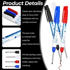 8pcs Long Nose Marker Pens Deep Hole Markers Extended Tip Set NEW