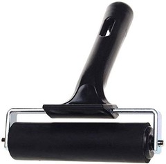4-Inch Rubber Brayer Roller for Printmaking, Great Gluing 1PCS, Black
