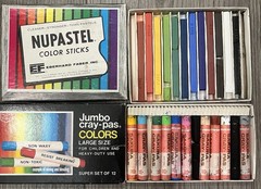 Lot Cray Pas Oil Pastels Crayons Sanford Alphacolor Duro Faber Weber Pentel