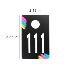 SUKIRA Live Sale Plastic Number Tags, Normal and Reverse 101-200, Colorful