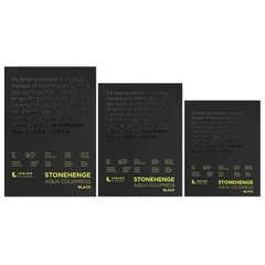 Stonehenge Aqua Black Medium Weight Pad, 140lb, Coldpress, 9 x 12 Inches, 15 …