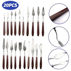 Stainless Steel Palette Knife Oil Painting Color Mixing Scraper 20PCS/Set