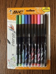 BIC Intensity Fineliner.4MM Assorted Color Pens 10 Count New