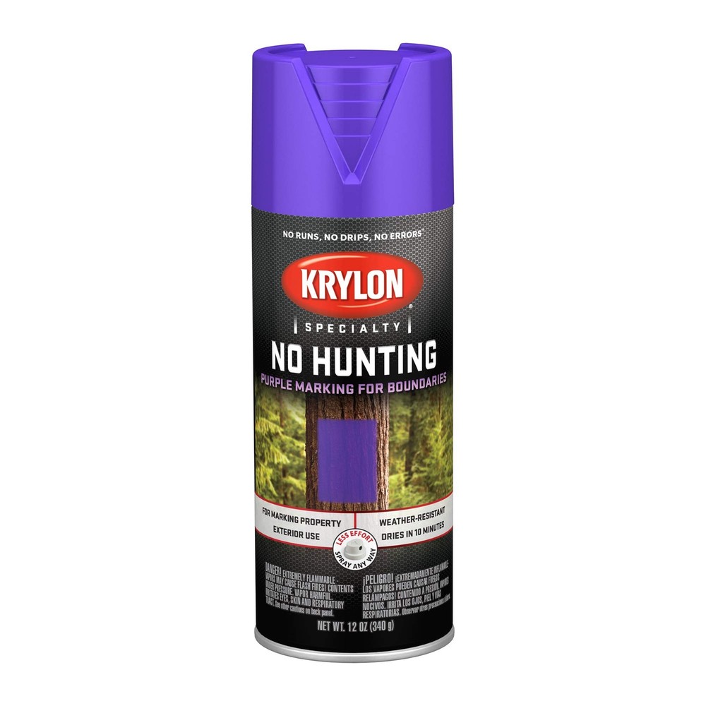 Krylon K02510777 No Hunting Spray Paint Purple