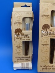 lot of 4 Plaid Enterprises The Natural Stencil Brush 100% White China Bristles
