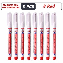 Long Head Deep Hole Marker Pens, 8PCS Long Nib Marker 20mm Quick Dry Waterproof