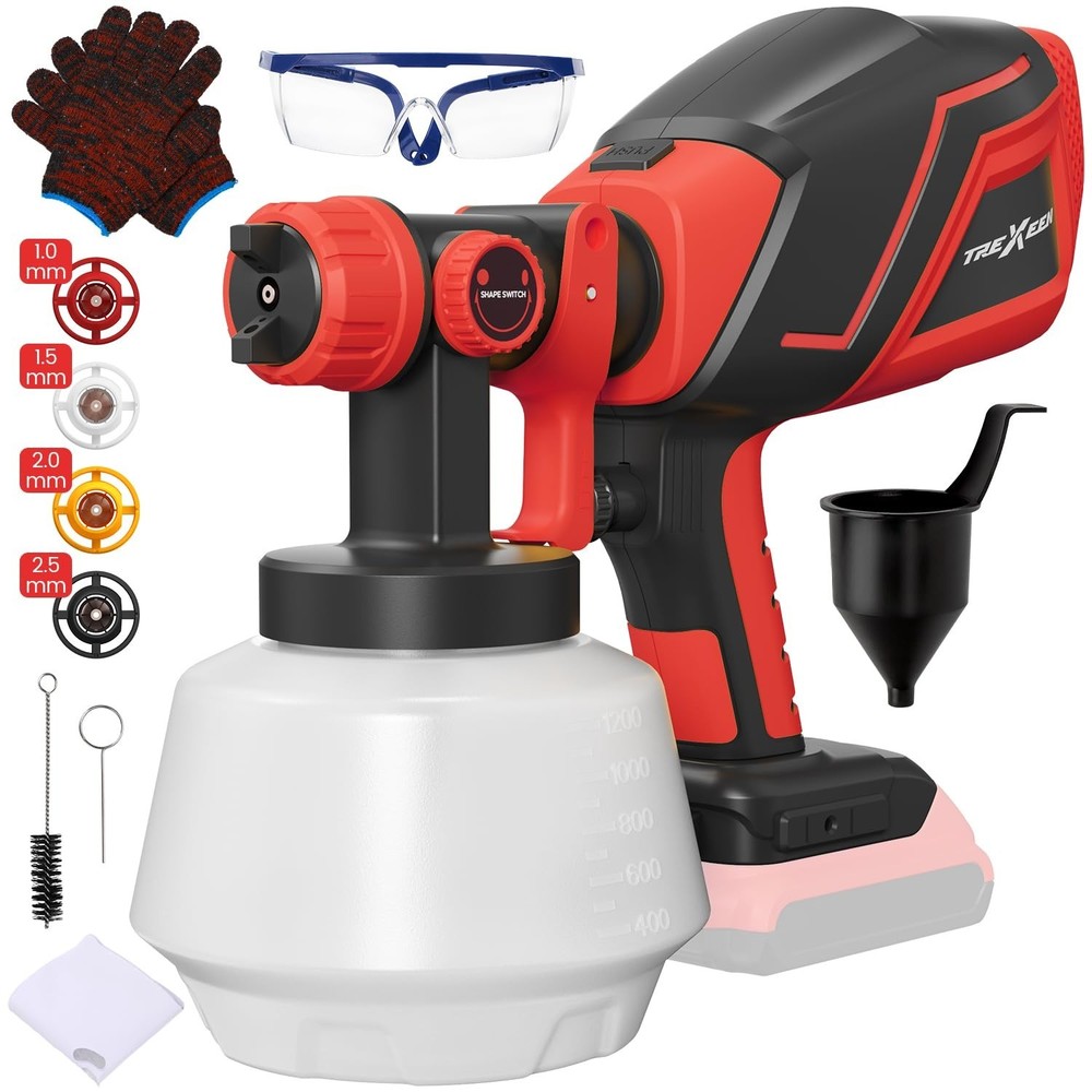 Cordless Paint Sprayer for Mwk M18 18V Batteries,Electric Paint Sprayer with …