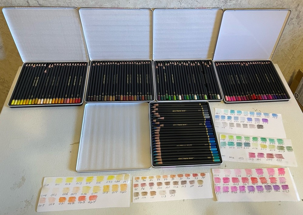 Spectrum Noir 120 Professional Colored Pencils Marine Floral Essentials Primary