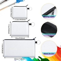Frienda 10 Pieces Sublimation Coin Purse DIY Blank 4.33 x 5.91 Inches