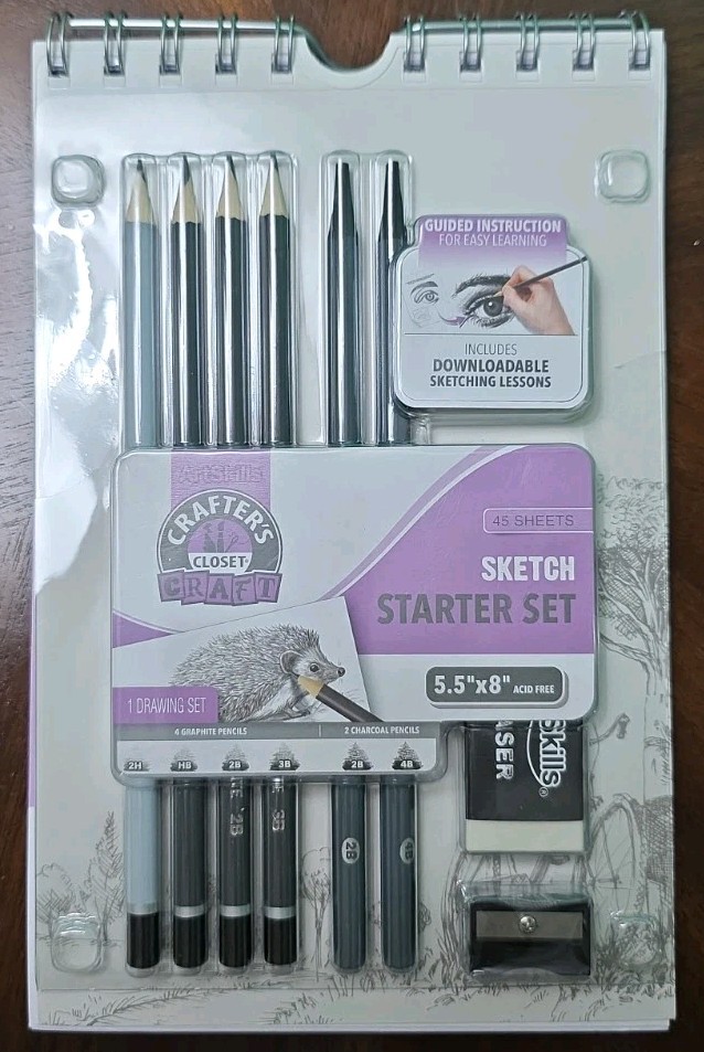 ArtSkills Sketch Starter Set 48 Sheets Pencils 5.5″ X 8″