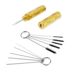 ABEST 3 Set Airbrush Spray Cleaning Repair Tool black & silver, gold