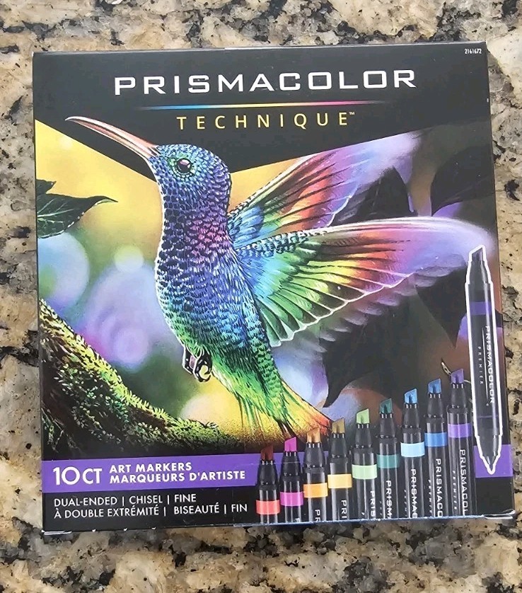 Prismacolor Technique 10ct Art Markers Chisel & Fine Point New!