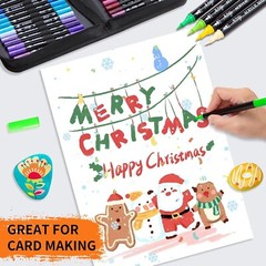 Creative 60-Color Acrylic Paint Pens Set in Portable Case, Perfect for All Ages
