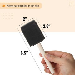 Foam Paint Brushes 2 Inch 16 Pack Sponge Brush Wood Handle DIY Craft Painting