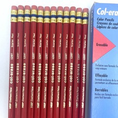 Eberhard Faber Col-erase 1297 Scarlet Red Pencils 12 Count Box New