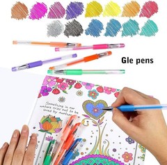 200 Pack Gel Pen Set 100 Colors 100 Refills Glitter Pens with Canvas Bag