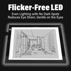 A4 LED Copy Board Tracing Light Box, Adjustable Brightness Artcraft LED Trace