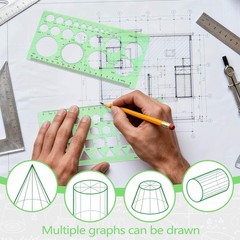3PCS Circle Template，Plastic Circle Stencils, Geometric Circle Template f