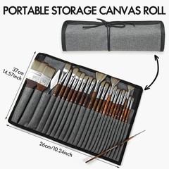 25pcs Paint Brush Set, Fuumuui Acrylic Paint Brushes, Professional Artist Se…