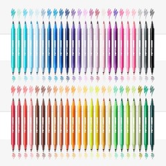 48ct Dual-Tip Brush Marker Set in Plastic Case – Mondo Llama™