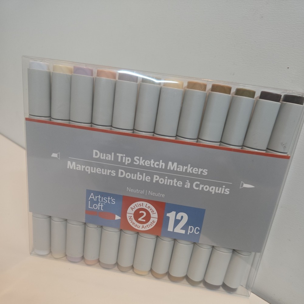 Artist’s Loft Dual Tip Sketch Markers 12 Piece NEUTRAL 691924
