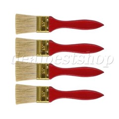 4PCS Red Handle Chip Paint Brush Natural Stains Brush for Paints 1.5″