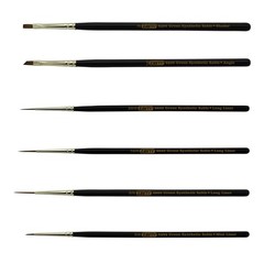 ZEM Brush Synthetic Sable Detail Brush Set Sizes Long Liners 20/0,10/0,5/0 Mi…