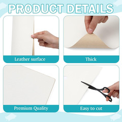 Leather Construction Paper for Graduation Cap Decorations 10×10 Inches Beige