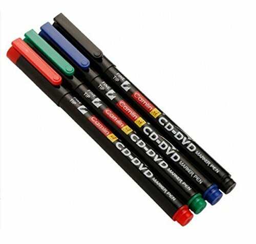 Camlin CD – DVD Marker Pen – Pack of 4 (Black Blue Red Green) Fine tip FREE SHIP