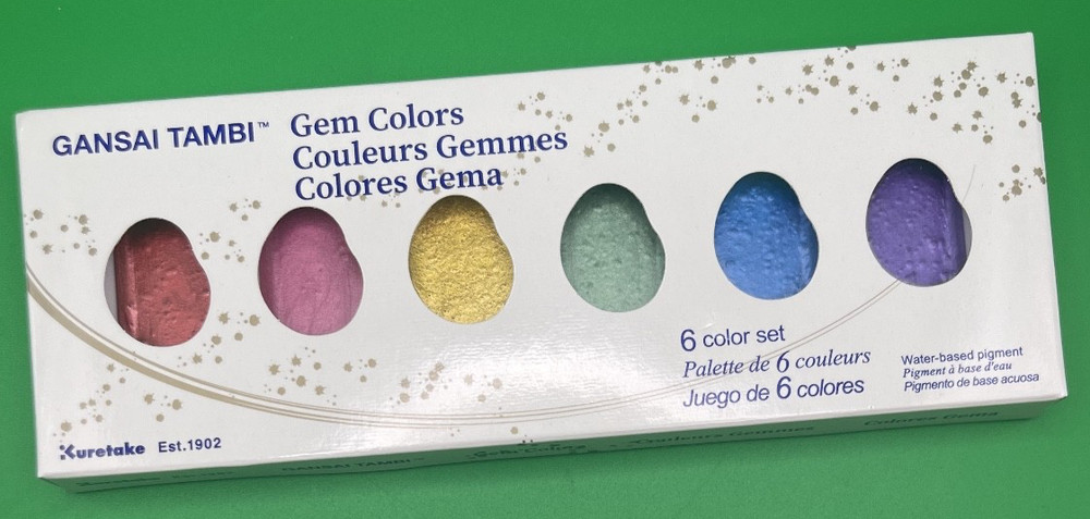 Kuretake Gansai Tambi Watercolour Paints – 6 Gem Colours