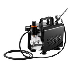 Uimoso Airbrush Set with Compressor, 1/6 HP, Includes Airbrush and 3 Nozzles