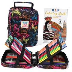 72-Color Colored Pencils Set with 1 count (Pack of 72) 1-Butterfly (Basic)