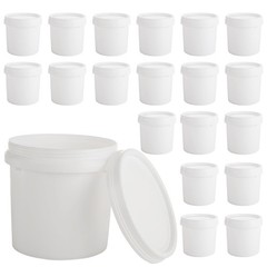 AKOLAFE 20 Pack Paint Buckets for Painting Empty Paint Cans Quart Plastic Pai…