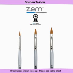AS-27 Golden Taklon Synthetic Cat’s Tongue Brush Set 3 pcs