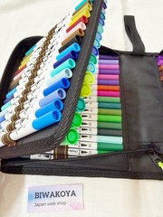 Ohuhu Art Marker Pen 100 colors Brush Tip & Extra Fine Tip Water-based Fine Case